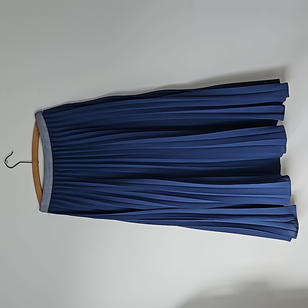Blue pleated skirt